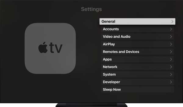 Aktivieren von fettem Text in der Apple TV-Benutzeroberfläche