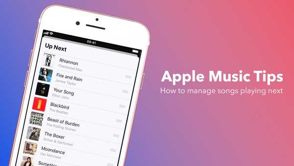 Hur man hanterar låtar som spelas nästa i Apple Music