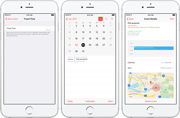 Hvordan bruke reisetid i kalenderen på iPhone og Mac