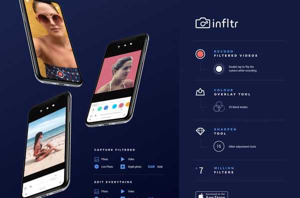 Infltr untuk iOS memperoleh kemampuan untuk merekam video yang difilter & fitur baru lainnya