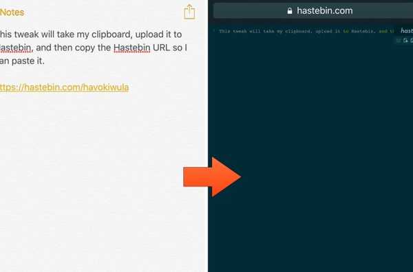 Integra la condivisione del testo di Hastebin in iOS con ActiHastebin