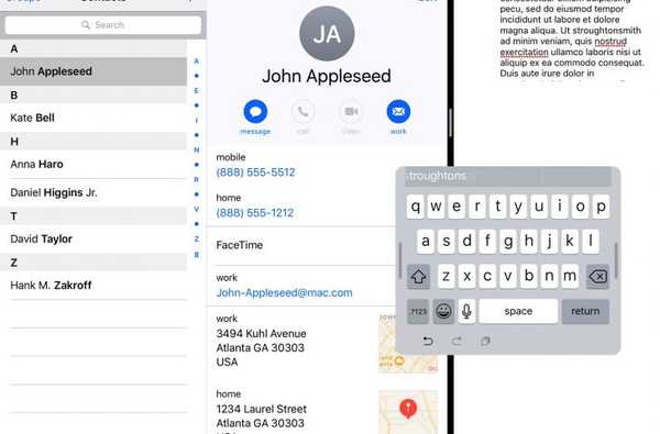 iOS 10.3 memiliki dukungan tersembunyi untuk keyboard iPad mengambang satu tangan