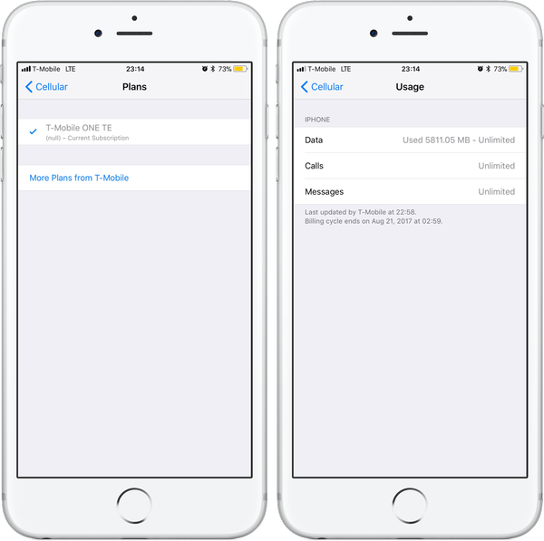 Mit iOS 11 können Sie einige Netzbetreiberpläne im laufenden Betrieb anpassen