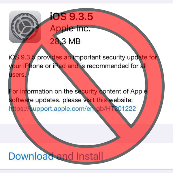 Strumento di downgrade iOS 9.3.5 per dispositivi a 32 bit in arrivo
