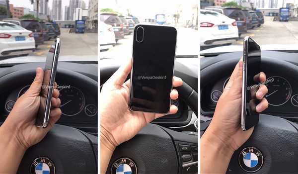 Le mannequin iPhone 8 indique Touch ID intégré à l'écran OLED
