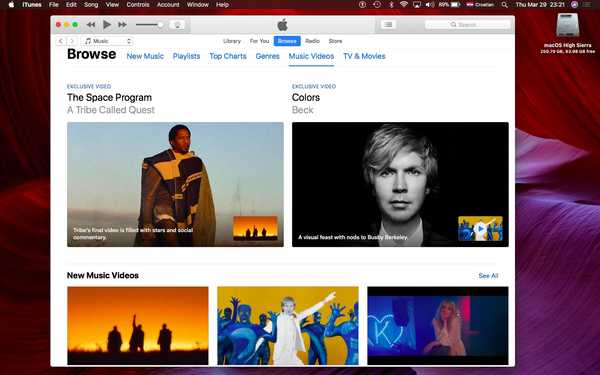 iTunes 12.7.4 cae con la nueva sección de videos musicales para miembros de Apple Music