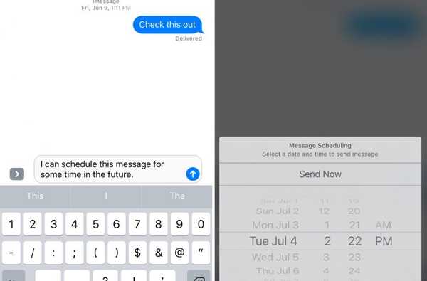 Kairos 2 vous permet de planifier des messages texte pour les dates et heures futures