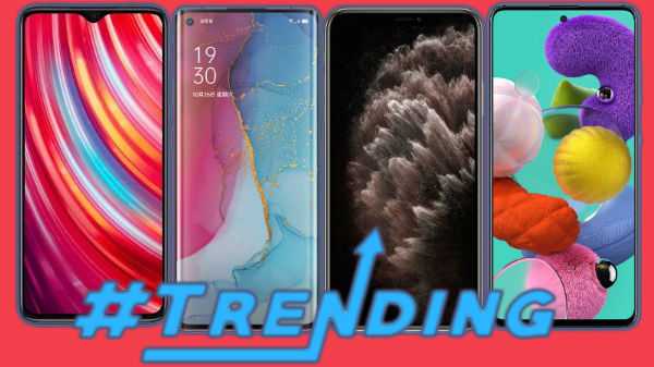 Forrige uke Mest populære smarttelefoner Samsung Galaxy A51, Oppo Reno3 Pro, iPhone 11 Pro og mer