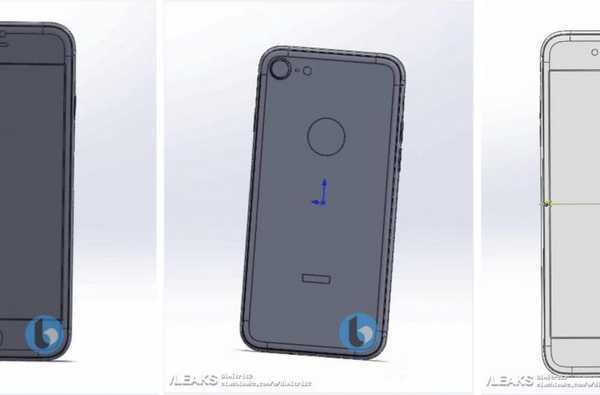 Los archivos CAD filtrados sugieren que el iPhone 7s / Plus tiene Touch ID frontal y biseles anticuados