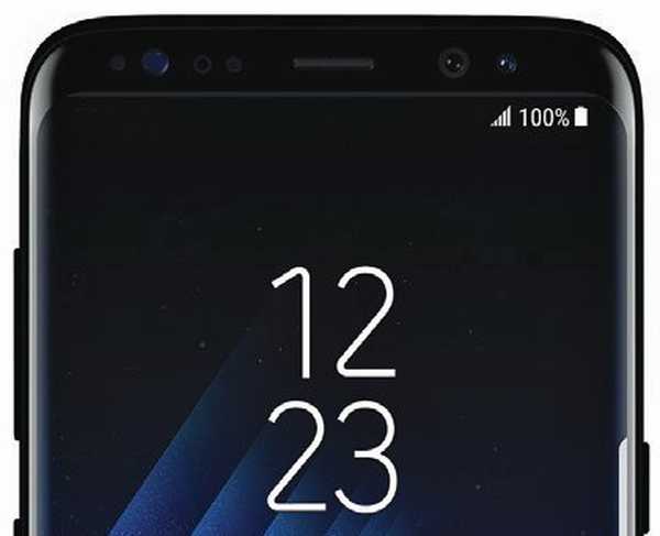 Lekkert gjengivelse avbilder nesten fullskjerms Galaxy S8-design med helt minimale rammer