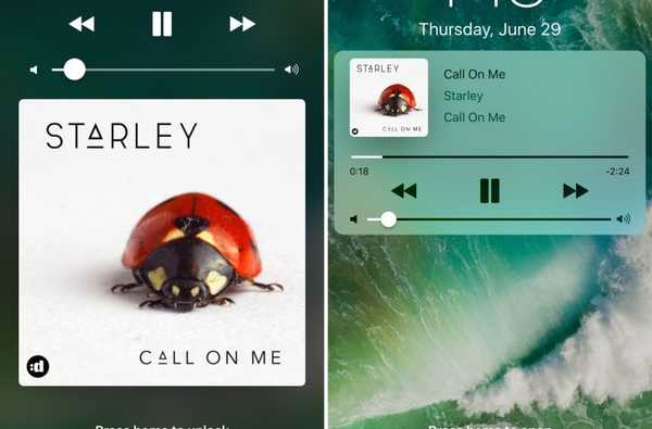 Lysithea X porta i controlli musicali della schermata di blocco iOS 11-esque su iOS 10