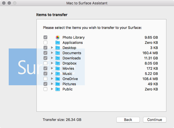 Microsofts nya Mac to Surface Assistant gör exakt vad namnet säger