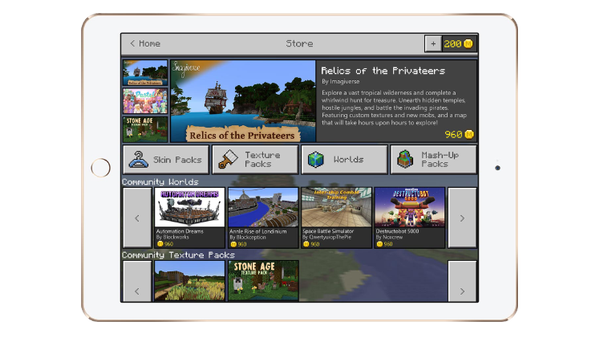 La prochaine mise à jour de Minecraft permettra aux créateurs de vendre leurs skins, mini-jeux, textures et mondes