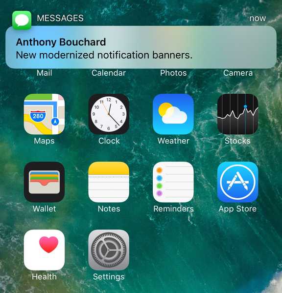«Moderne» apporte un nouveau look aux bannières de notification et aux widgets d'aujourd'hui