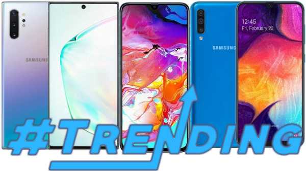 Smartphones Samsung les plus tendance - Galaxy Note10, Galaxy A50, Galaxy A90 et plus