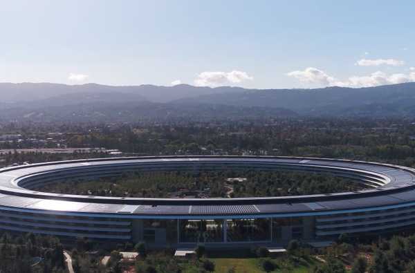 Nieuwe drone-update bewijst dat het nieuwe hoofdkantoor van Apple goed aansluit