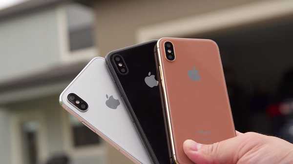 Nuovi video confrontano i modelli fittizi di iPhone 8 e iPhone 7s / Plus in nero, argento e rame dorato