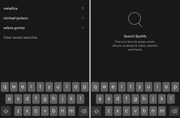 NoHistory for Spotify oculta su historial de búsqueda de la aplicación Spotify automáticamente