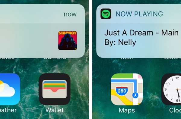 NotifyMusic viser et bannervarsel hver gang en sang endres på enheten din