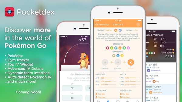 Aplicativo Pocketdex de Majd Alfhaily e Surenix complementa o Pokémon GO