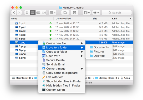 Il menu di accensione ti consente di aggiungere azioni potenti e flussi di lavoro personalizzabili al Finder del tuo Mac