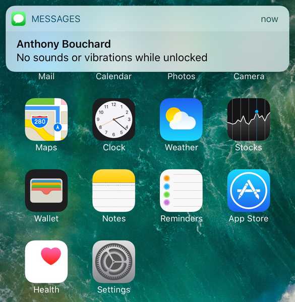 QuietWhileUnlocked silent notifikasi mengganggu ketika iPhone Anda dibuka kuncinya