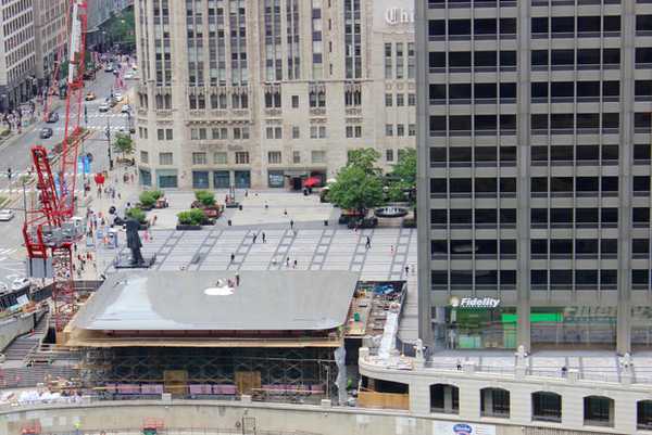Das Dach von Apples neuem Flagship-Store in Chicago sieht aus wie das des MacBook Air