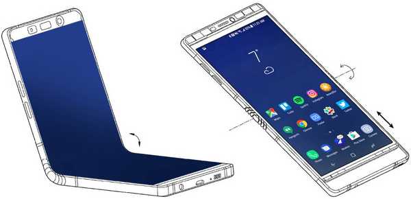Diz-se que o telefone dobrável da Samsung possui três telas OLED de 3,5 polegadas
