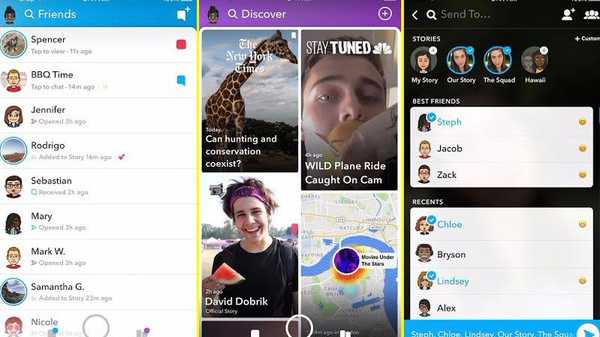 Snapchat dezvăluie reproiectarea aplicației
