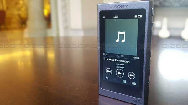 Der Android Walkman NW-A105 von Sony wird gestartet