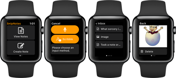Maak notities meteen met Apple Watch en SnipNotes