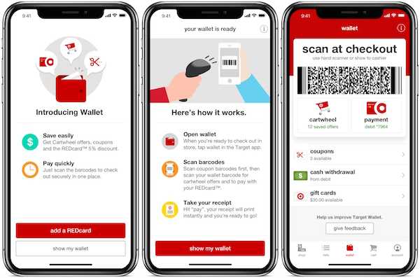 Target lance un portefeuille mobile dans son application iPhone