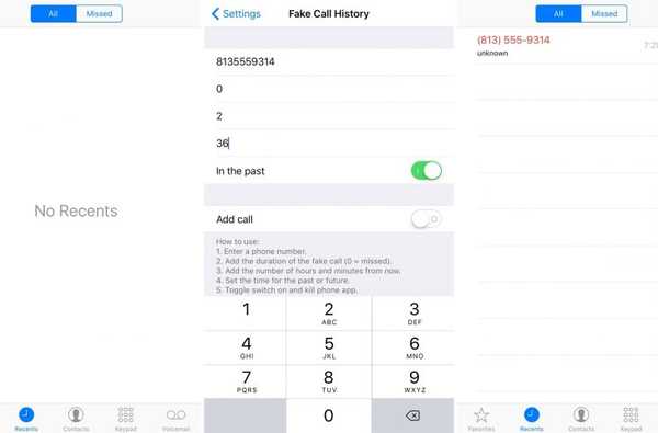 Ce réglage vous permet d'usurper l'historique des appels de votre iPhone