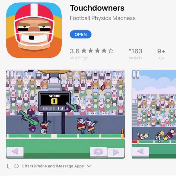 Touchdowners er et vanedannende spill løst basert på amerikansk fotball
