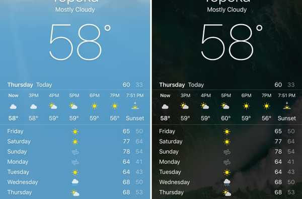 TransparentWeather gör din hemskärm tapet synlig i Weather-appen