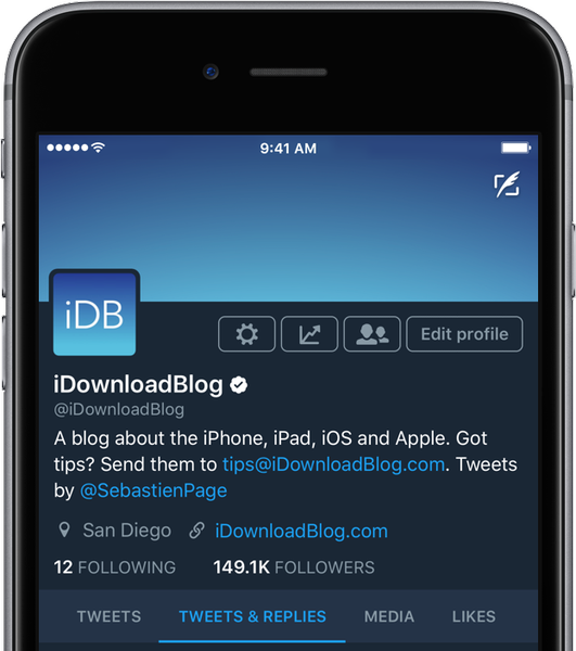 Twitter for iOS får tweets og svar-fanen på profilsider