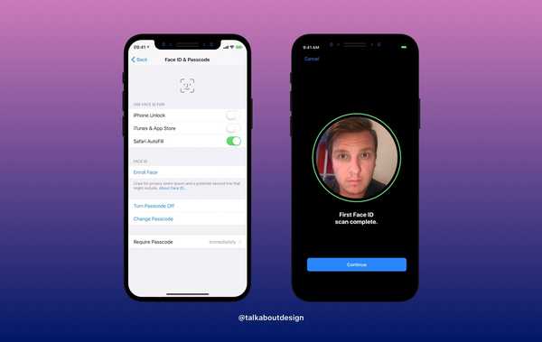 Videoer iPhone 8 Face ID-registreringsprosess og innstillingsgrensesnitt