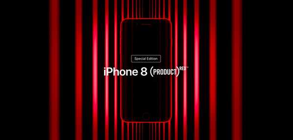 Sehen Sie sich Apples elegante Anzeige für die neuen RED-Modelle für iPhone 8 (PRODUCT) an