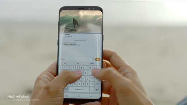Schauen Sie sich die neuesten Samsung-Anzeigen an, in denen das Infinity-Display und -Design des Galaxy S8 ohne Rahmen hervorgehoben werden