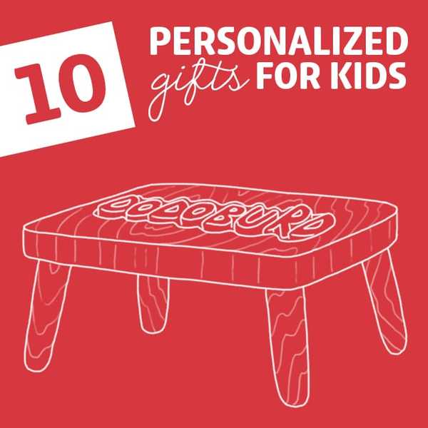 Os 10 presentes personalizados mais legais para crianças
