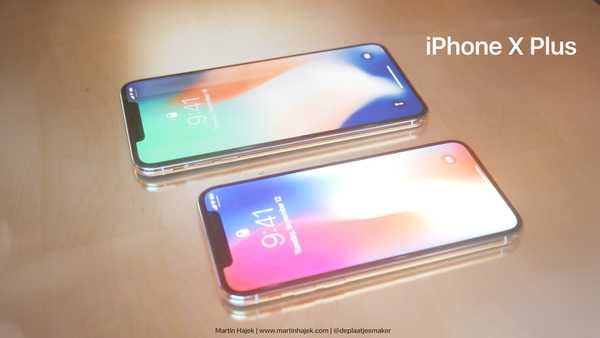 De 6,5-inch iPhone X Plus van 2018 zou uitgerust zijn met drie camera's aan de achterkant