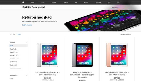 9.7 iPad refurbs nu voor het eerst verkrijgbaar bij Apple met een korting tot 15%