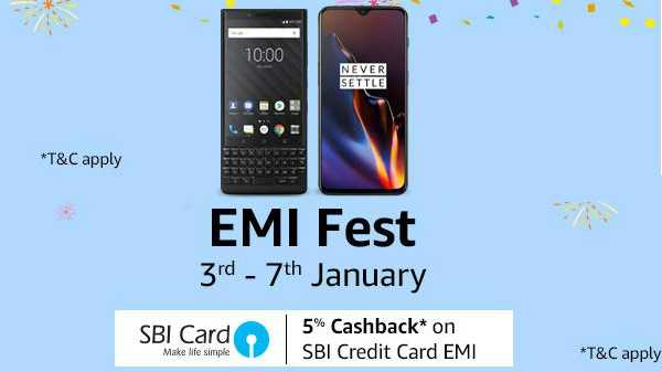 Amazon EMI Fest (dal 3 al 7 gennaio) Ottieni smartphone RAM da 6 GB e 8 GB con EMI gratuito