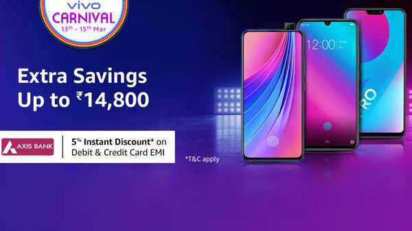 Amazon Vivo Carnival Hemat hingga Rs. 14.800 di smartphone Vivo favorit Anda