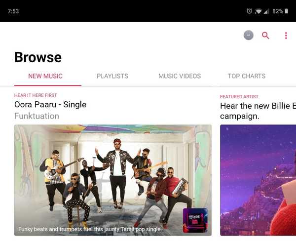 Apple Music för Android får nedre navigeringsfält och korrekt surfplatterstöd