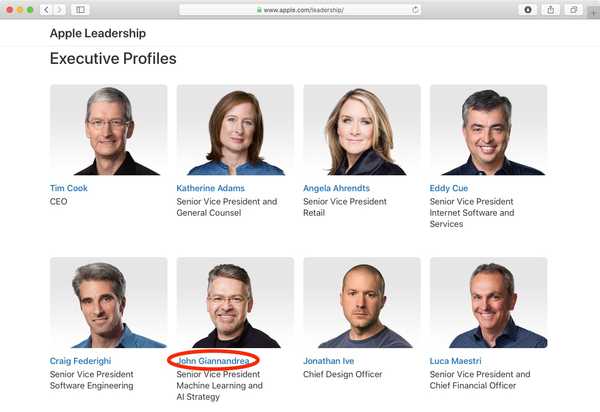 Apple benoemt John Giannandrea tot zijn executive team als SVP van ML en AI Strategie