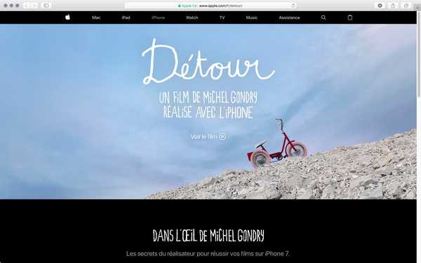 Apple împărtășește filmul pe scurtmetrajul „Détour” de la iPhone, de regizorul Michel Gondry, câștigător de Oscar