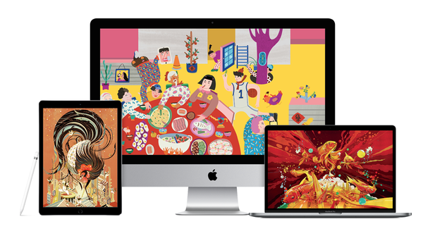 Apple partage des fonds d'écran créés avec des appareils Mac et iOS pour le Nouvel An chinois