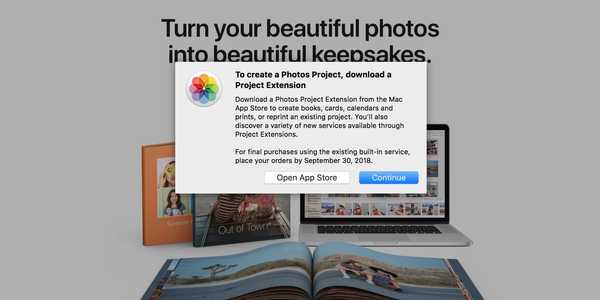 Apple ha chiuso il servizio di prodotti di stampa fotografica il 30 settembre 2018