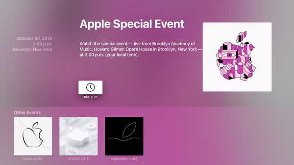 Apple aktualisiert die Events App mit Unterstützung für das iPad Pro und Mac Event vom 30. Oktober